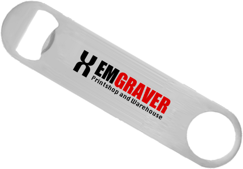 Custom engraved large stainless steel bottle opener with logo