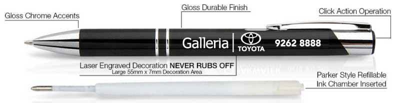 engraved pens features