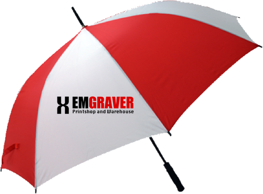 Custom printed sport umbrella with logo panel
